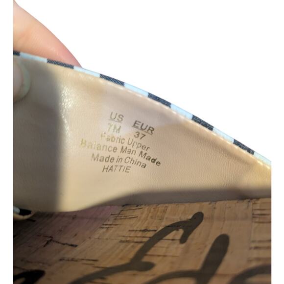 Sam Edelman Hattie Gingham Cross Slide Size 7 - Picture 3 of 7